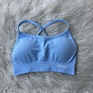 Dfyne Dynamic Backless Sports Bra Sky Blue Size Small
